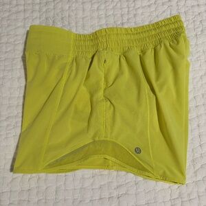 Lululemon Hotty Hot High-Rise Lined Short 4" Highlight Yellow